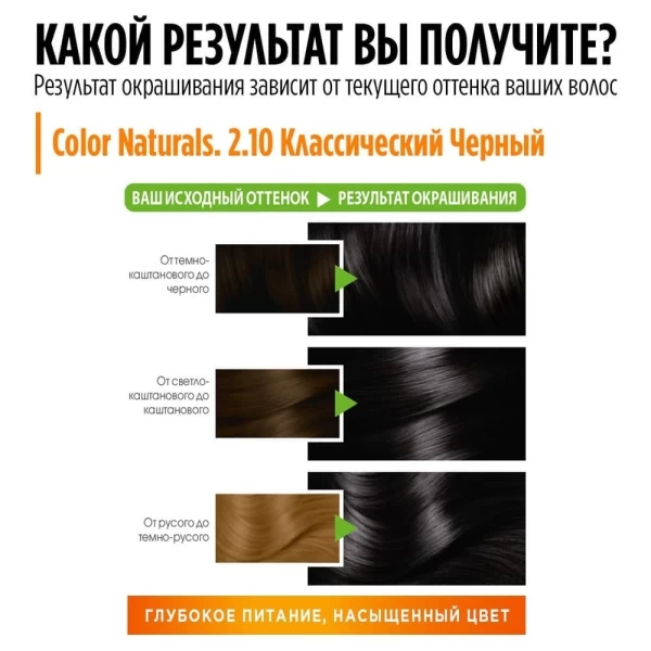 Стойкая краска для волос с аммиаком Garnier Color Naturals 2.10 Black Blue - image 2
