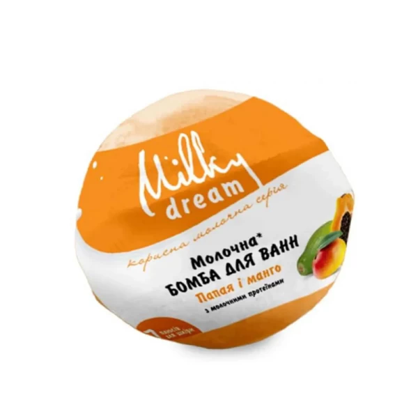 Milky Dream Бомба для ванн молочная, Папайя и манго 100г - image 1