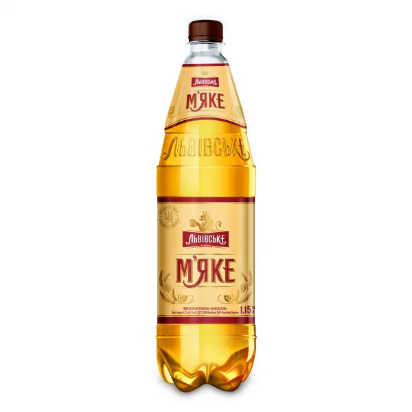 Пиво Львовское Мягкое светлое 4,2% 1,12л - image 1