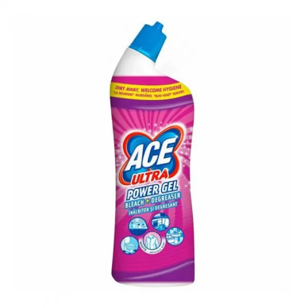 Ace Inalbitor si degresant toaleta 750ml Ultra Power Gel Fresh - image 1