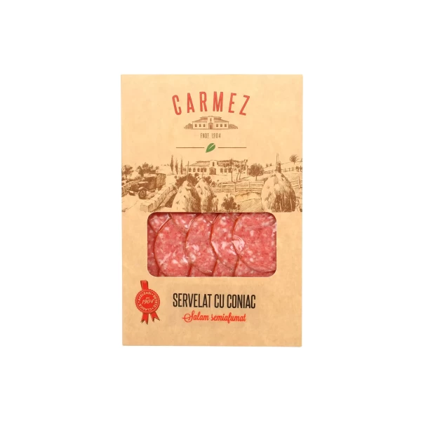 Carmez салями сервелат коньячный сыро-копченый 100гр - image 1