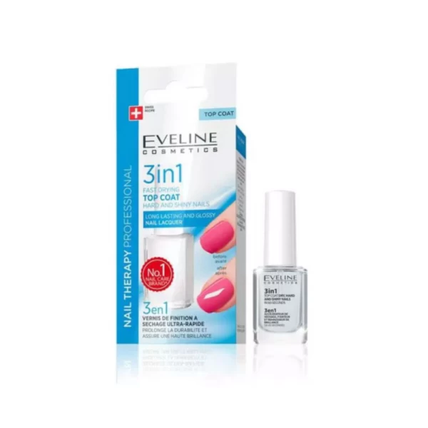 Eveline Nail Therapy 3in1 Uscare și strălucire perfectă 12ml - image 2