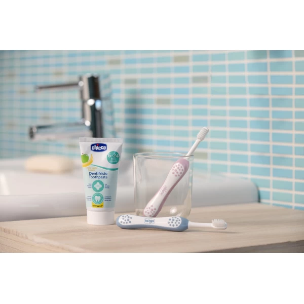 Chicco Детская зубная щетка для первых зубов, 6-36 мес. голубая - image 3