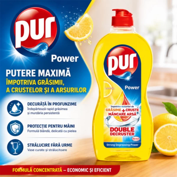 Pur Detergent de vase 450 ml Power Lemon - image 2