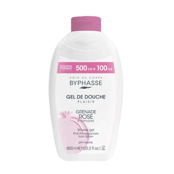 Byphasse Plaisir Gel-crem de dus Rodie roz 600 ml - image 1