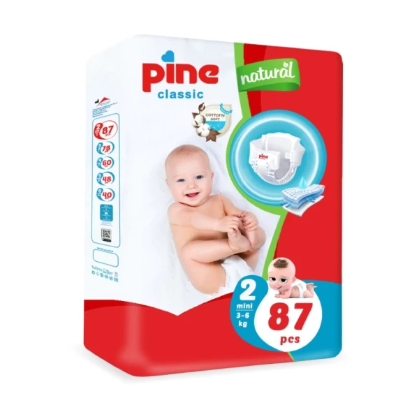 Pine Classic Jumbo Scutece Mini Nr.2 3-6kg 87 buc - image 1