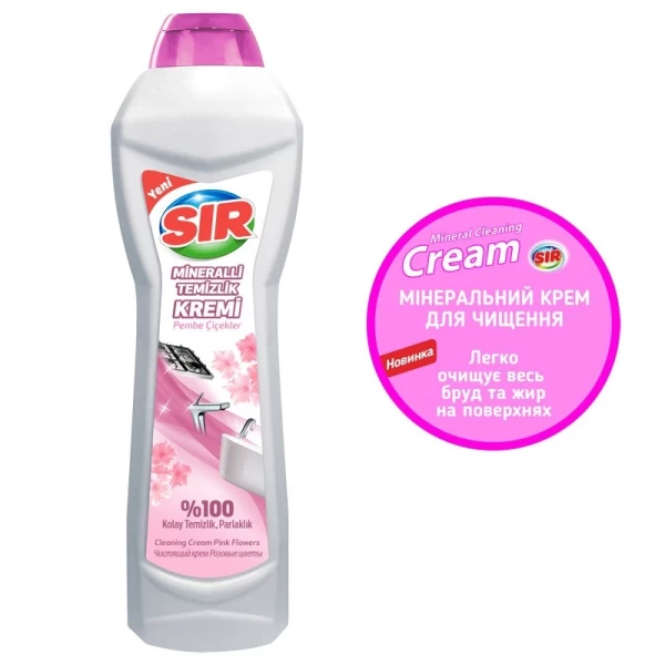 SIR cremă de curățat mineralizată flori roze 1125 g - image 2