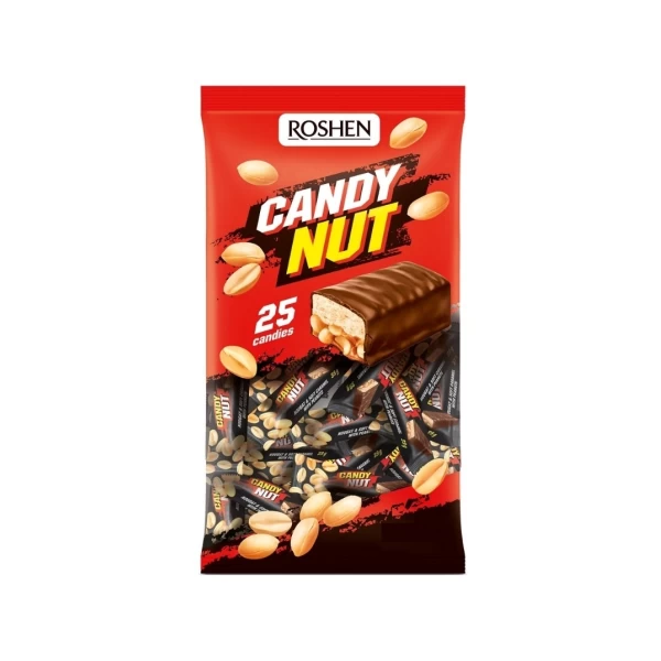 Конфеты Roshen Candy Nut, мягкая карамель с арахисом, 200 г - image 1