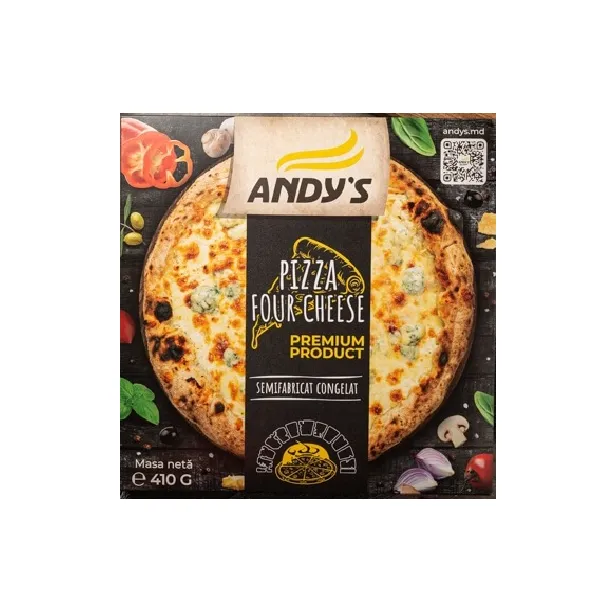 Andys Pizza Four Cheese 410г замороженная - image 1
