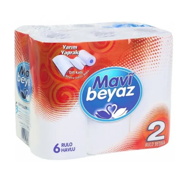 Mavi Beyaz бумажные полотенца 6 рул 2 слоя - image 1
