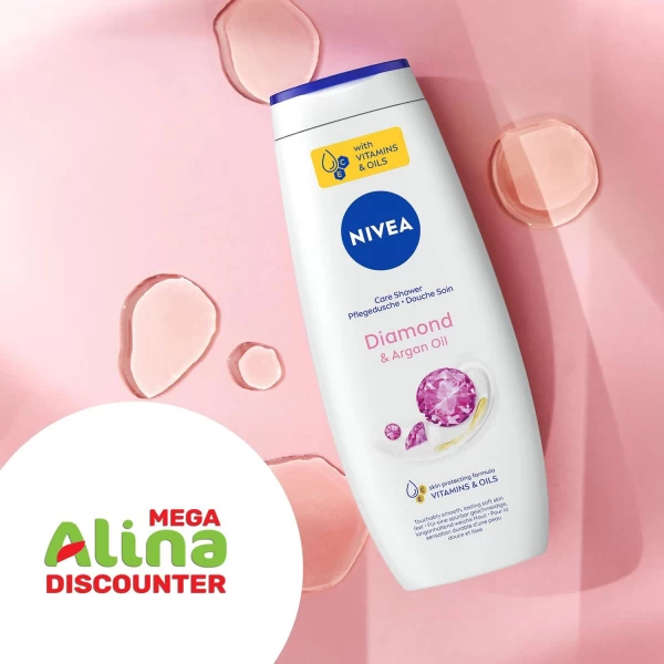 Nivea Гель для душа Care Diamond & Argan Oil 500 мл - image 3