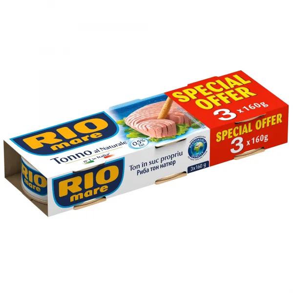 Rio Mare Тунец в натуральном соке 3х160г, 480г - image 1