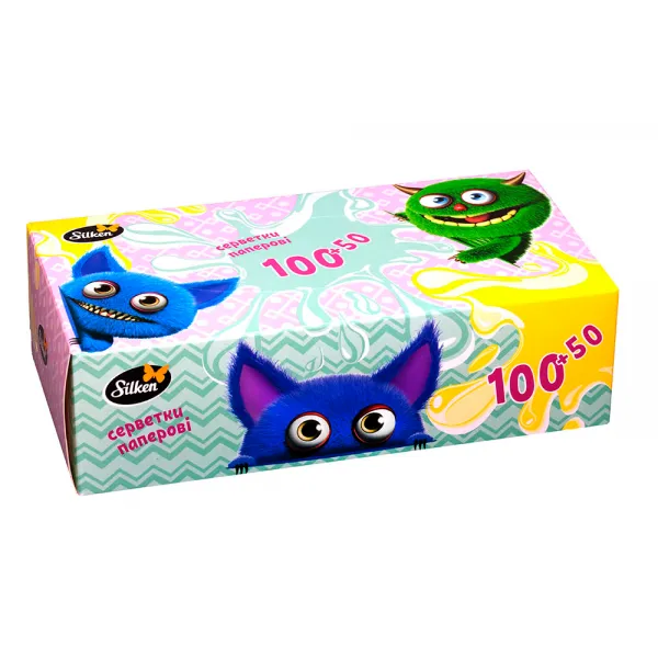 Silken Салфетки косметические 150 шт. 2-слойн. BEBE - image 1