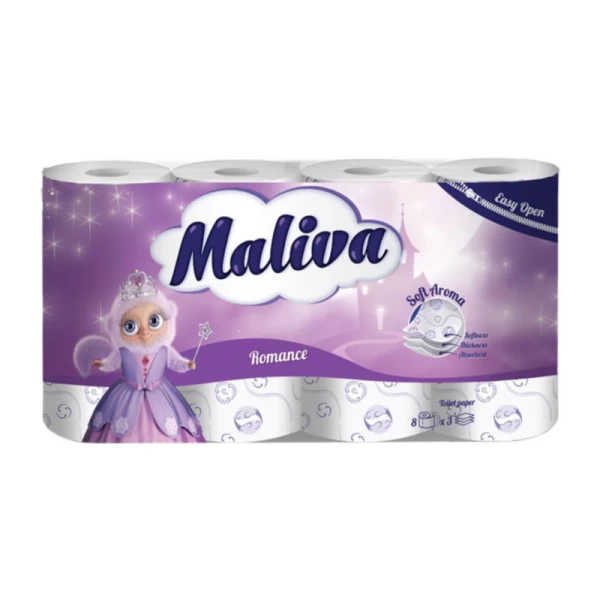 Maliva Туалетная бумага 8 рул 3слойная Romance - image 1