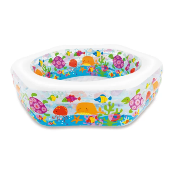 Piscină gonflabilă pentru copii Ocean Reef cu bază gonflabilă, 191×178×61 cm, 541 L, 6+ ani, Intex - image 1