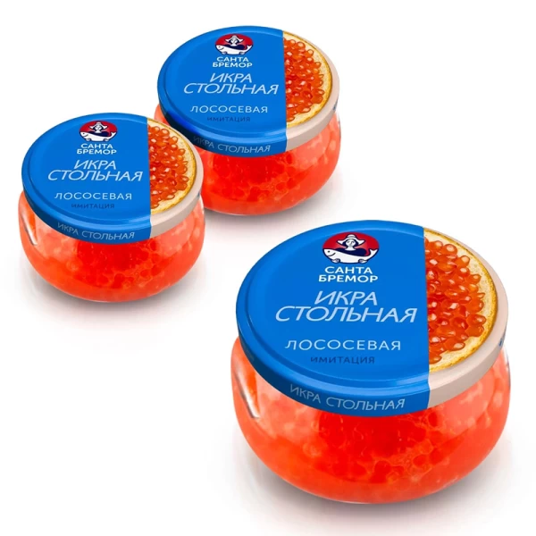 Preparat alimentar din bulion de peste cu aroma de icre rosie Stolinaia cu sos-crema cu somon 220g - image 2