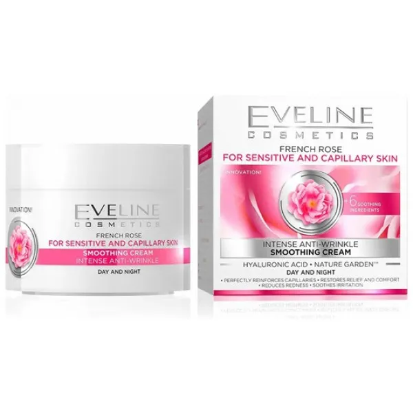 Eveline Crema hidratanta 50 ml Acid hialuronic+Trandafir franceza - image 1