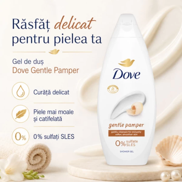 Dove Гель для душа Essential Care Gentle Pamper 720 мл - image 2