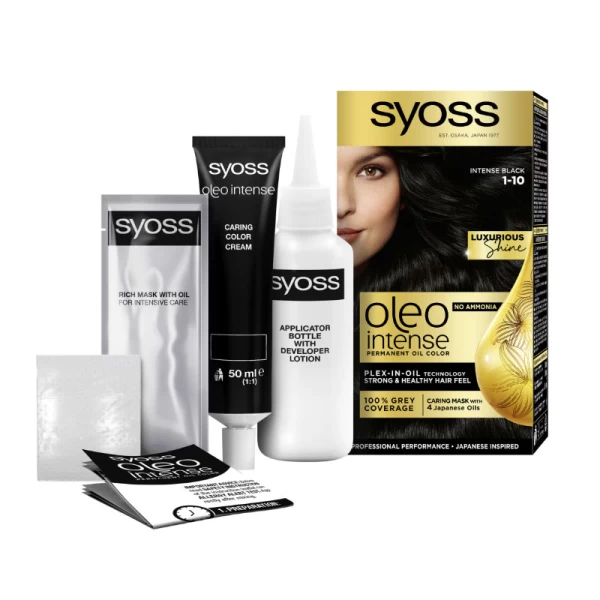 Syoss Oleo Intense Vopsea de par 1-10 Negru Cenusiu - image 2