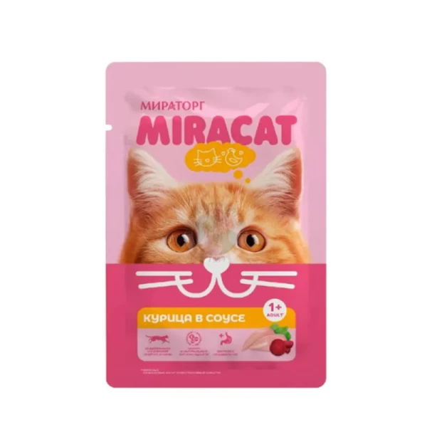 Miracat Hrana pentru pisici pui in sos 75g - image 1
