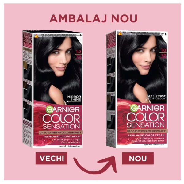 Garnier Color Sensation Vopsea de par 1.0 Negru Onix - image 2