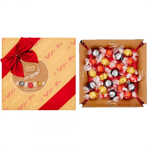 Lindt Lindor Bomboane ciocolata asortate 287g Xmas cutie - image 2