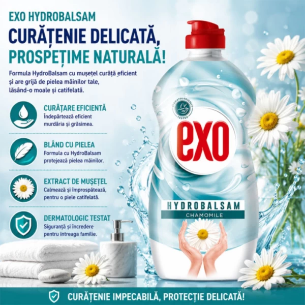 Средство для мытья посуды EXO Balsam Ромашка 700 мл - image 2
