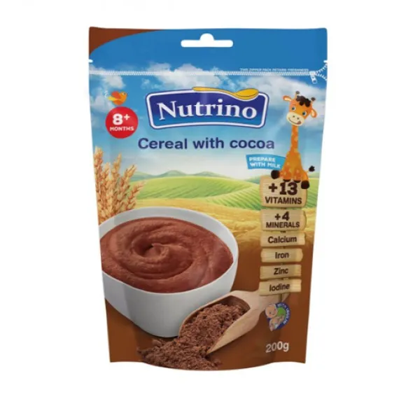 Nutrino Каша пшеничная молочная с какао 200 г (8+ мес.) - image 1