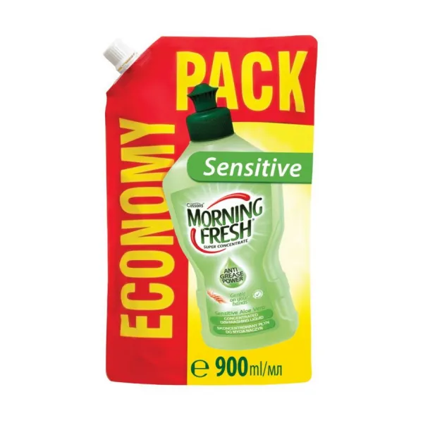 Morning Fresh Detergent de vase Rezerva 900ml Sensitive - image 1