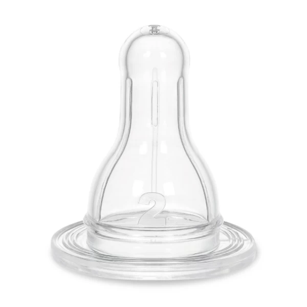 Pine Natura Tetină din silicon cu flux mediu (M), nr. 2, 6-18 luni - image 2