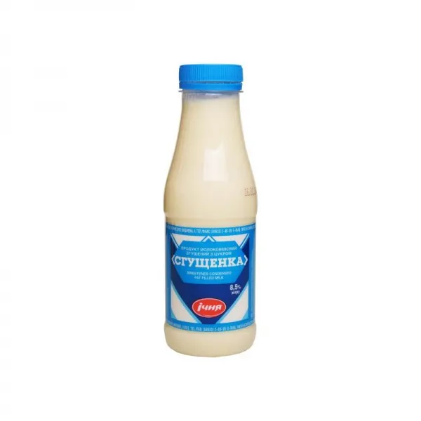 Продукт молокосодержащий сгущенный "Ічня" с сахаром 8,5 % бутылка, 480г - image 1