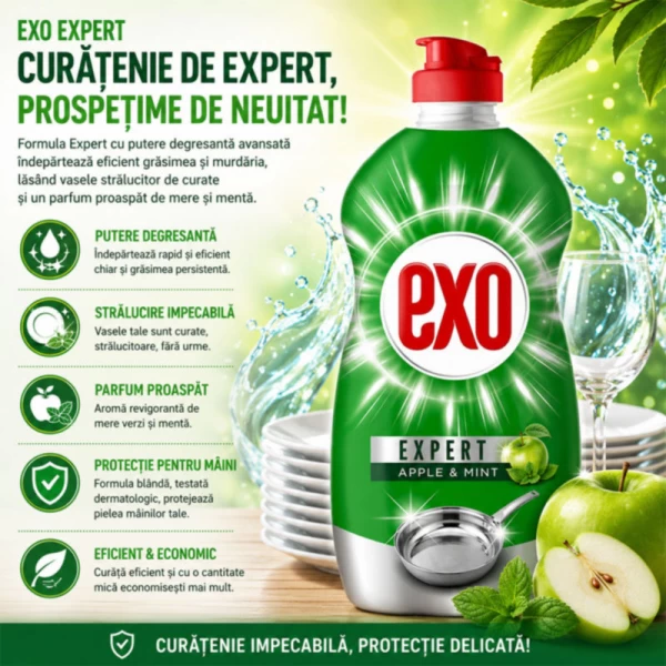 EXO Expert Detergent de vase 400ml Apple & Mint - image 2