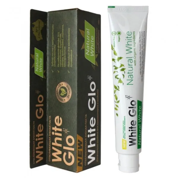 White Glo pasta de dinti 100gr inalbitoare Natural White - image 2