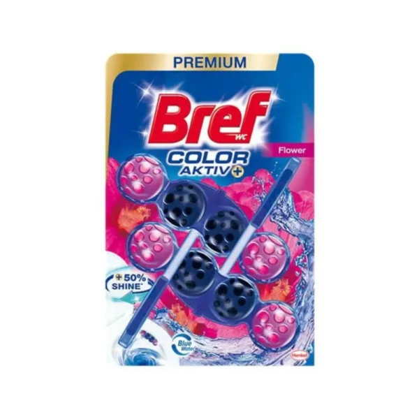 Bref Блок туалетный для унитаза Power Fresh Flower 2x50 г - image 1