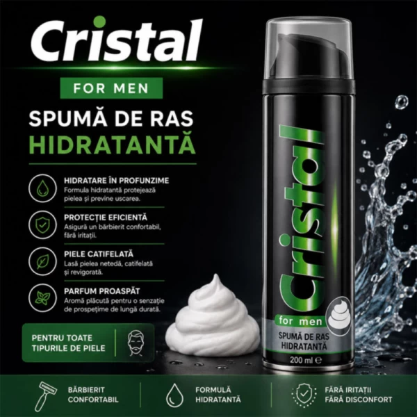 Cristal Spuma de ras Hidratanta 200ml - image 2