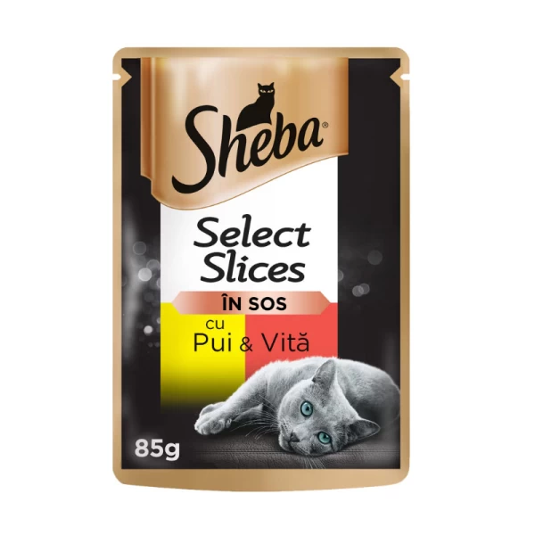 Sheba Влажный корм для кошек с курицей и говядиной в соусе, 85 г - image 1