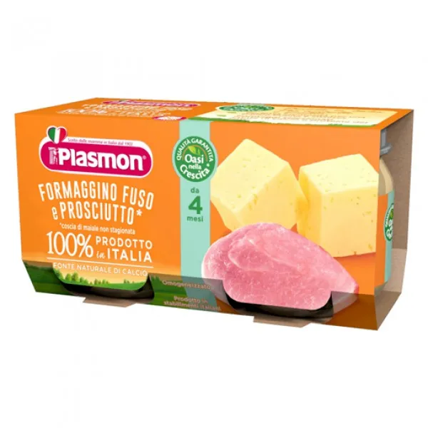 Plasmon Пюре с плавленым сыром и ветчиной (4+ мес), 2x80 г - image 1