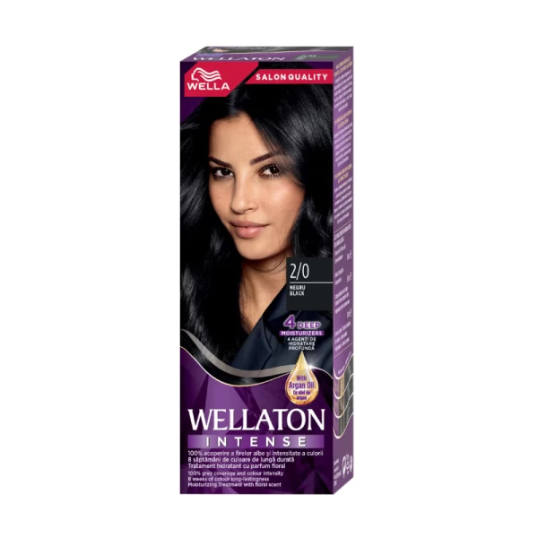 Wellaton Vopsea de par Negru 2/0, 110ml - image 1