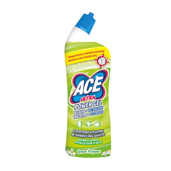 Ace Ополаскиватель и обезжириватель для туалета 750мл Ultra Power Gel Лимон - image 1