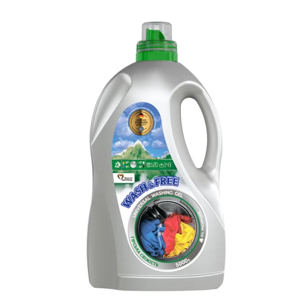 Wash&Free Гель для стирки Universal Горная свежесть 5л - image 1