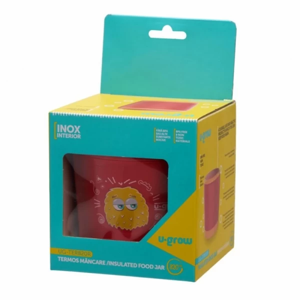 Recipient termos alimentar cu interior din otel inoxidabil, 820 ml, U-grow - image 1