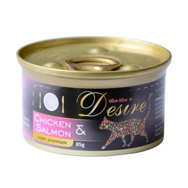 Desire Conserva pentru pisici cu file de somon 85gr - image 2