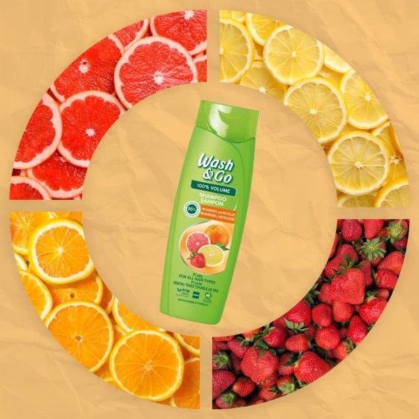 Wash&Go Sampon 360ml cu extracte de Fructe - image 2