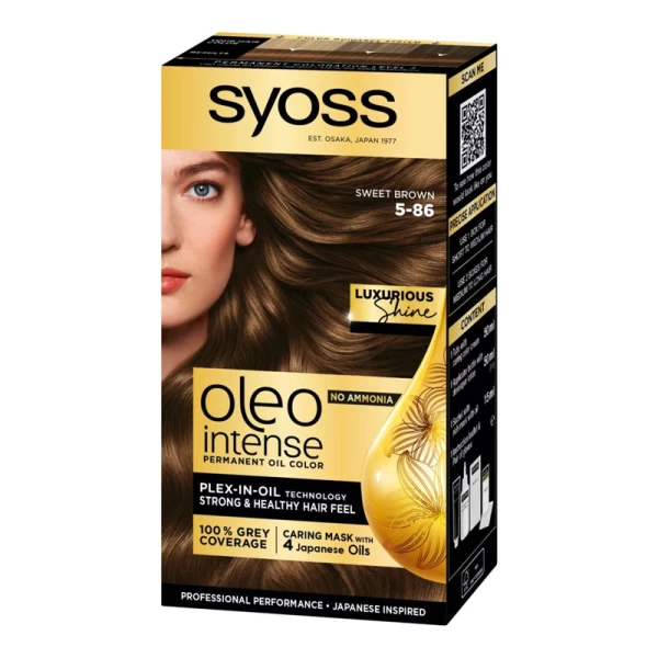 Syoss Oleo Intense Vopsea de par 5-86 Saten Incantator, 115 ml - image 1