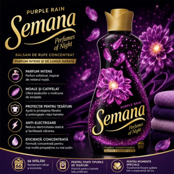 Кондиционер для белья Semana Perfumes of Night Purple 1,65 л - image 2