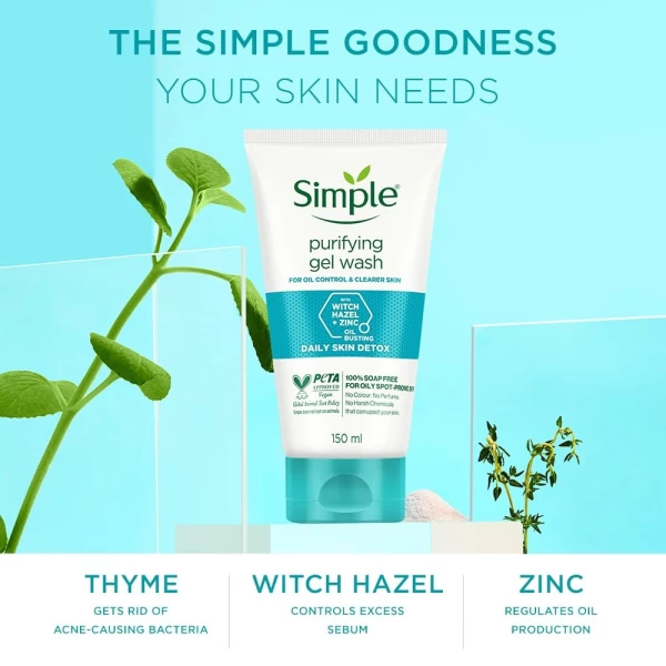 Simple Гель для умывания очищающий Daily skin detox 150мл - image 3