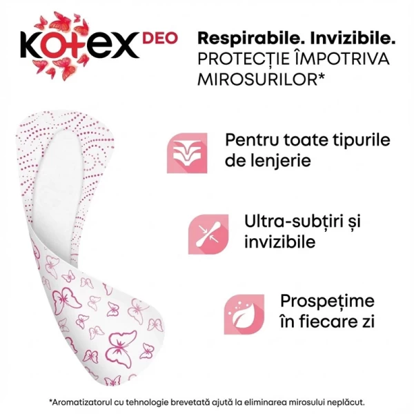 Ежедневные гигиенические прокладки Kotex Normal Deo 56 шт - image 2