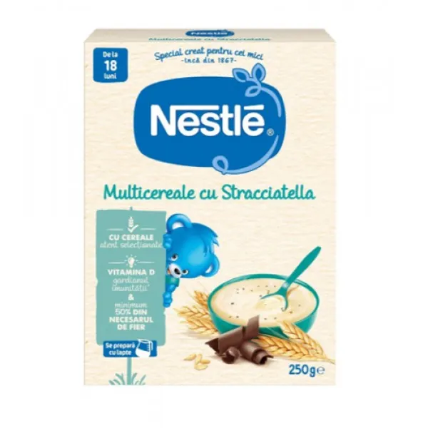 Каша 8 злаков молочная Nestle Stracciatella (18+ мес.), 250 г - image 1