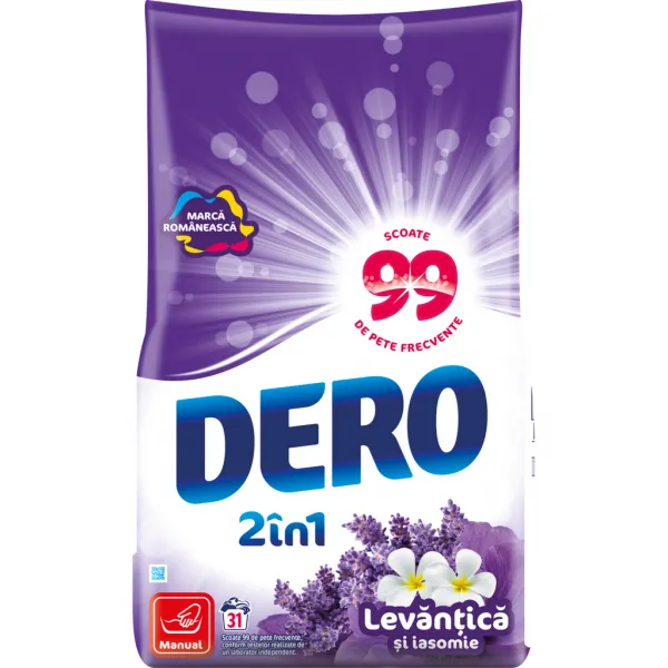 Dero Manual 2in1 Lavanda si Iasomie (31 spalari) 1,4 kg - image 1