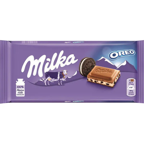 Milka Ciocolata lapte 42%cu bucati de Oreo 100g - image 1